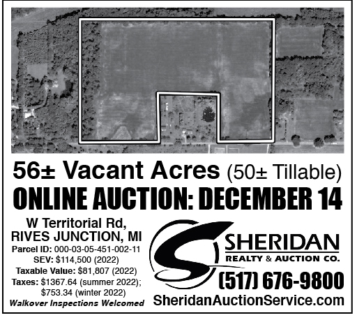 56+ Vacant Acres Online Auction December 14